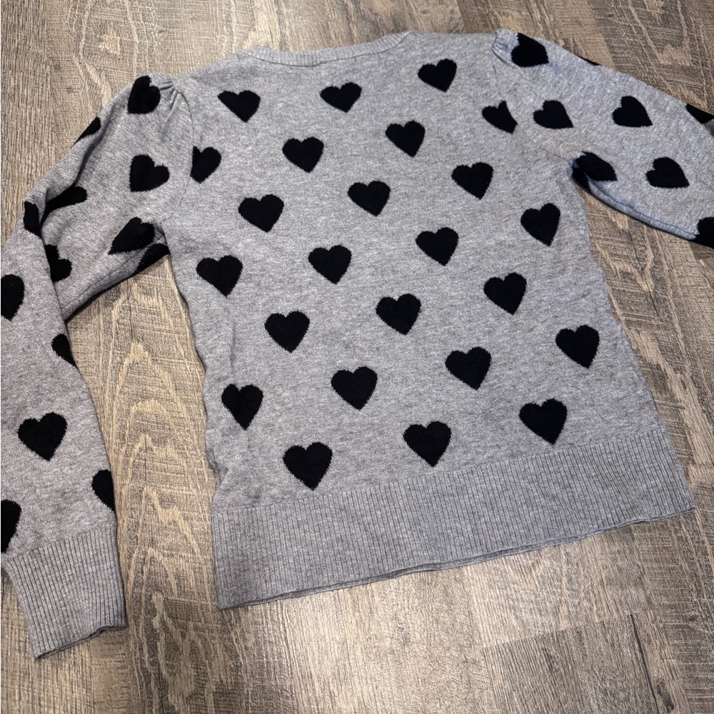 Gray Heart Pattern Sweater - Picture 3 of 7